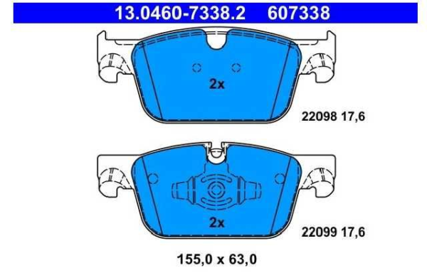 past. freno ate (d) volvo s60 s90 xc60 (18 )