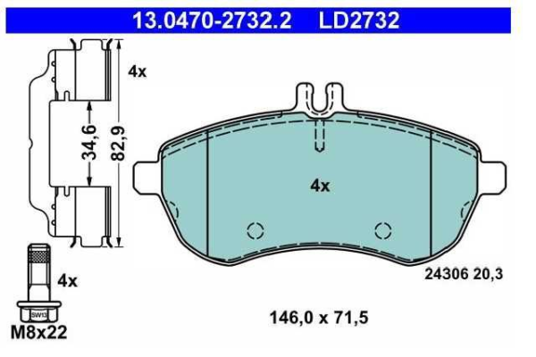 past. freno ate (d) w204 clase c w212 clase e c207 clase e a207 r172