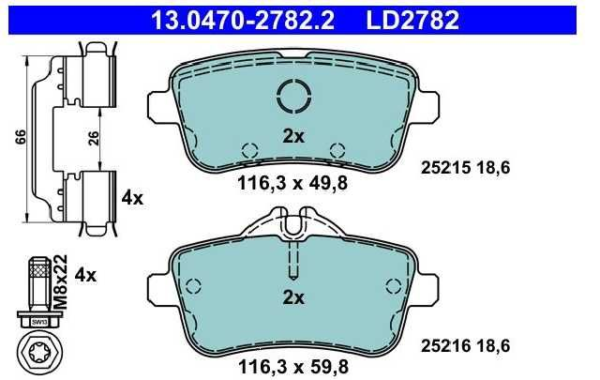 past. freno ate (p) wx166 clase gl 400