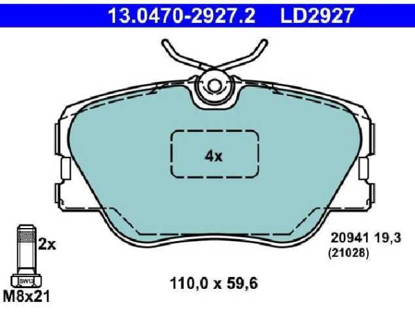 past. freno ate (d) w124 clase e(85 92) w201 190
