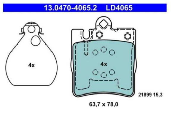 past. freno ate (p) r171 slk w203 clase c w210 clase e