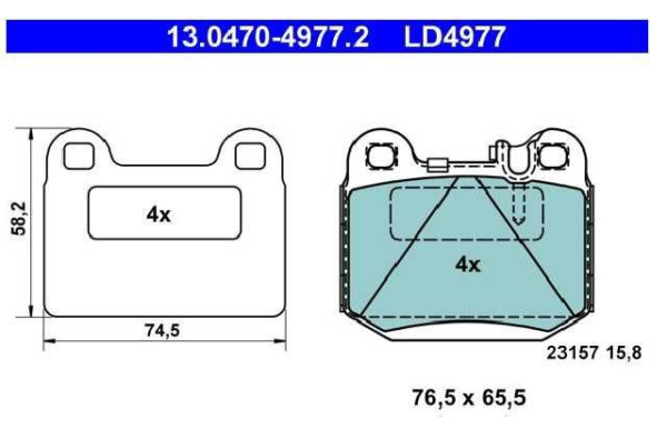past. freno ate (p) ml320 ml400 ml55 amg w163 clase m