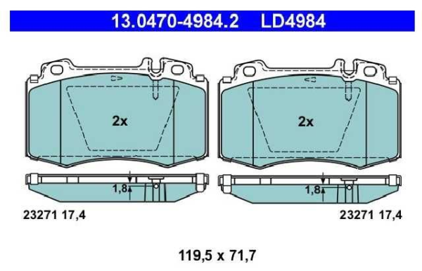 past. freno ate (d) c215 ml320 ml400 ml55 r129 w163 clase m w203 w220