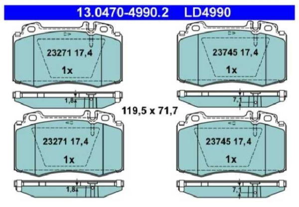 past. freno ate (d) w203 clase c w211 clase e w220 clase s