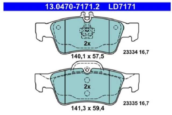 past. freno ate (p) w211 clase e w220 w221