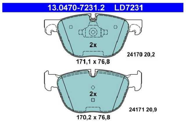 past. freno ate (d) e70 e71 x5 x6