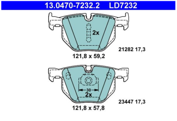 past. freno ate bmw (p) e70 e71 e72 x5 x6 (08 )