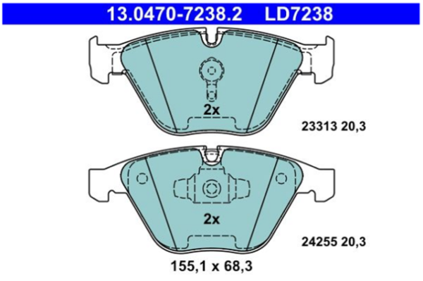past. freno ate bmw (d) e90 e91 e92 e93 e84 e89