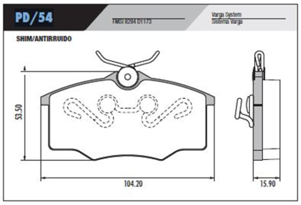 past. freno frasle (d) chev. corsa gol 1.8 parati saveiro
