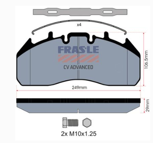 juego de pastilla de freno fras le flota volvo