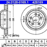 discos freno ate (p)(v)(5h)(358) audi q7 cayenne touareg