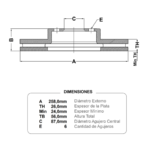 discos fremax (d)(v)(6h)(258) pregio