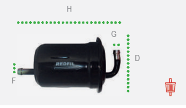 filtro combustible redfil suzuki vitara 3p vitara clasico gran vitara 3p
