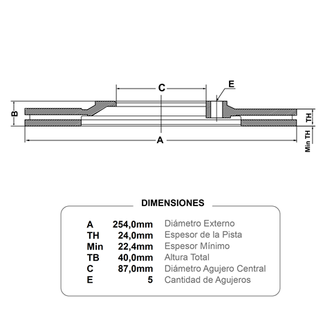discos fremax (d)(v)(5h)(254) h1