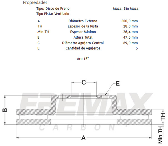 discos fremax(d)(v)(5h)(300) tucson ix creta sportage r dx 7