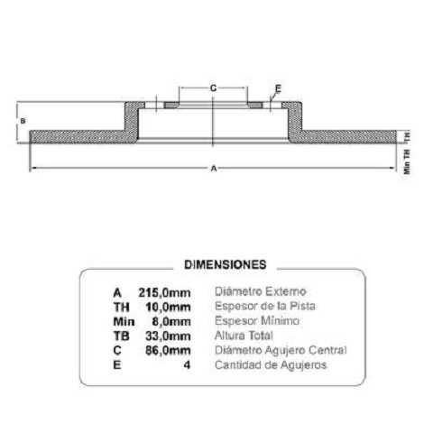 discos fremax(d)(s)(4h)(215) alto forsai super carry damas matiz tico