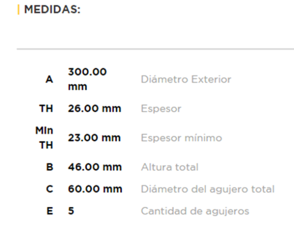 disc freno fremax (d)(v)(5h)(300) tracker