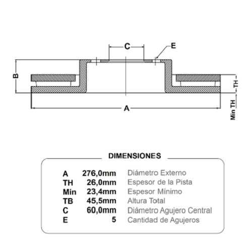 discos freno fremax (d)(v)(5h)(276) cruze 1 4 orlando