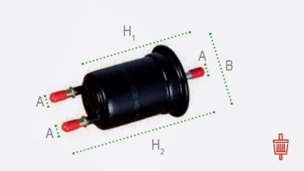 filtro combus chery cross (2017/ >) all new captiva 1.5l turbo (2020/ >) foton tunland 2.8l gas (2018/2019)