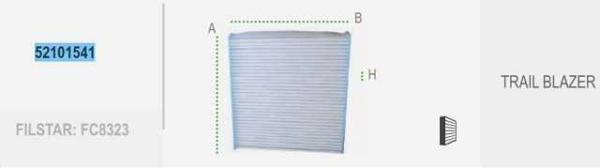 filtro de cabina redfil dmax trail blazer jac t8 voleex