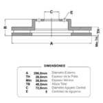 discf (d)(v)(5h)(296) mazda cx7