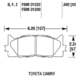 past. freno raybestos toyota camry