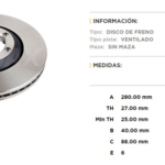 discos fremax (d)(v)(6h)(280) dmax (17 )