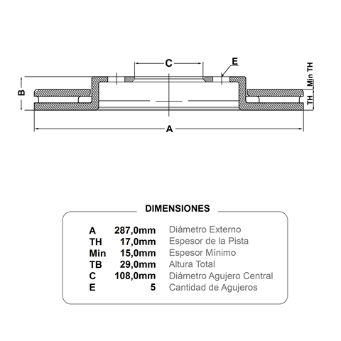 discos fremax (d)(v)(5h)(287) grand vitara 3p