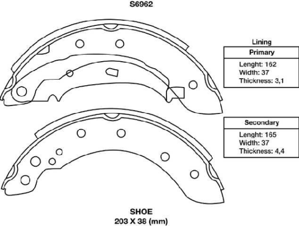 zapata freno xtender sandero zapata de freno sandero logan todos ) sist trw lucas. stepway clio iii (todos)