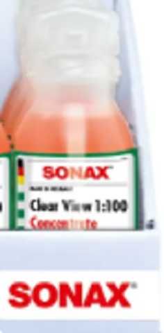 limpiacristal sonax vision clara 25 ml c/d shampoo limpiaparabrisas