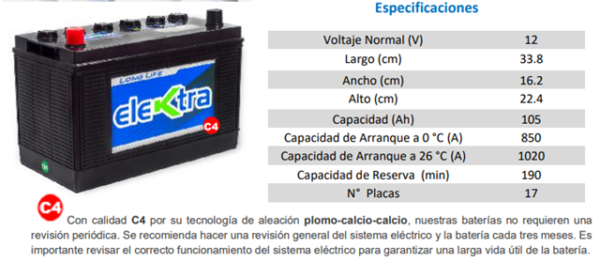 bateria 12v 17pl 90amp (caja 30h)
