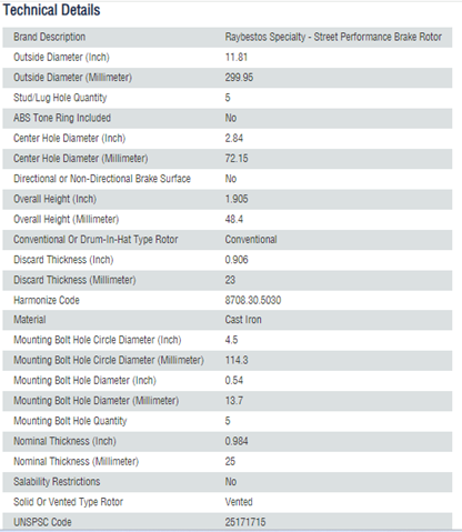 dicos freno raybestos mazda 5 