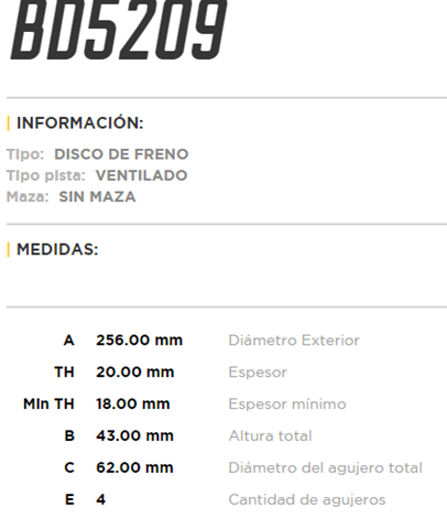 discos freno fremax kia picanto ex 256mm 