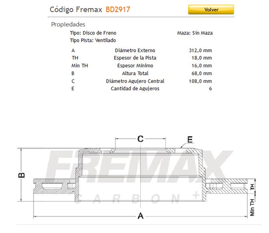 discf toyota (p)(v)(6h)(312) fj cruiser land cruiser 150 (09 ) 4 runner (18 )