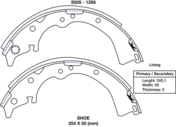 zapatas freno xtender hilux 4x2 stout