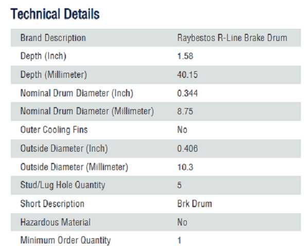 tambores freno raybestos chev vitara 3p suzuki hueco+ grande que tbd4804