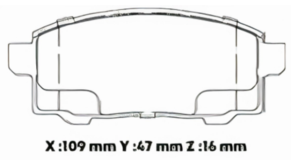 pastilla jac t8 post 2019/ zotye z100 del 