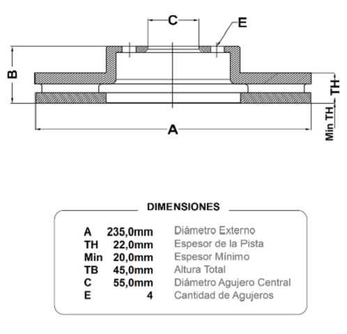 discos fremax (d)(v)(4h)(235) allegro
