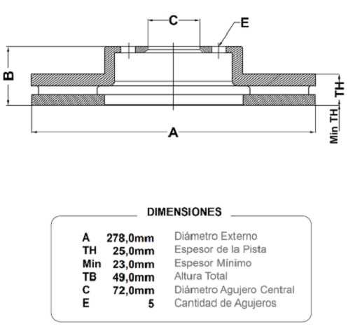 discf (d)(v)(5h)(278) mazda 3