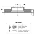 discos freno fmx renault logan / megane / clio d v bd 3550