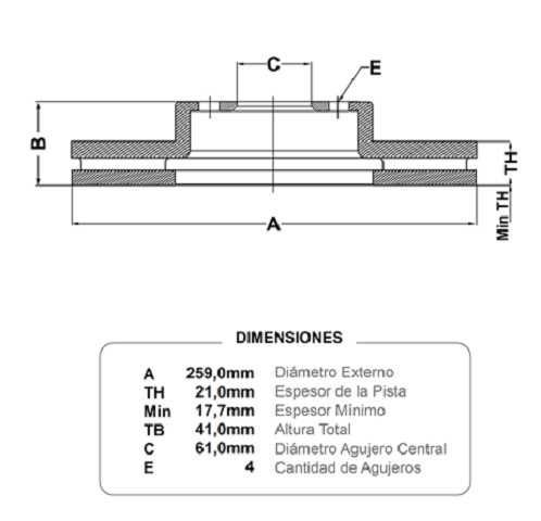 discos freno fmx renault logan / megane / clio d v bd 3550