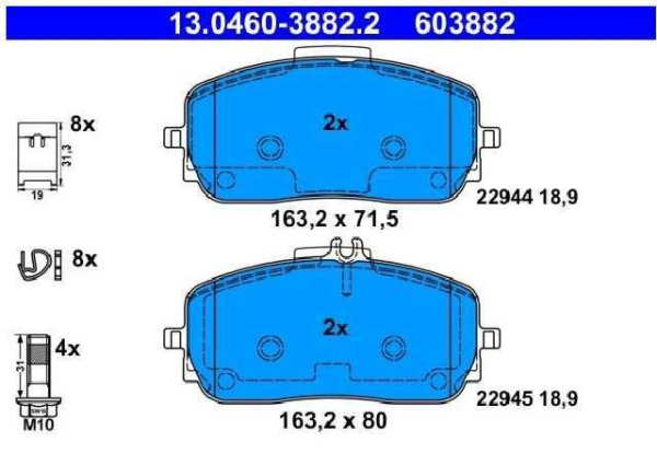 past. freno ate c118 cla (19 23) clase a w177 clase gw463
