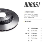 discos frenos fremax (6 huecos)(305) trail blazer (02 06)