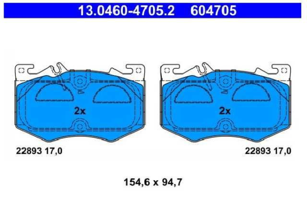 past. freno ate c118 cla amg