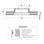 discos fremax (d)(v)(6h)(319) fj cruiser fortuner hilux vigo 3 0 turbo 4runner(03 ) hfc luxury jac t8 rebajar