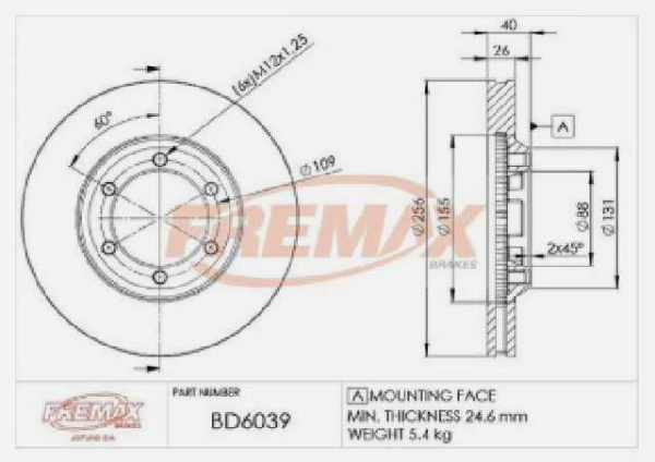 disco de freno fmx chev dmax bd 6039