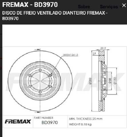disco de freno fmx chev dmax bd 3970