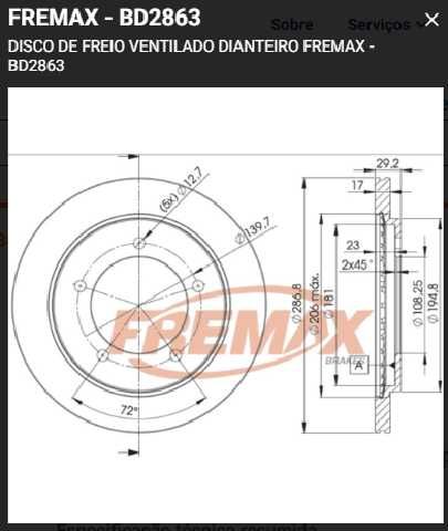 disco freno fmx grand vitara 3 p bd 2863