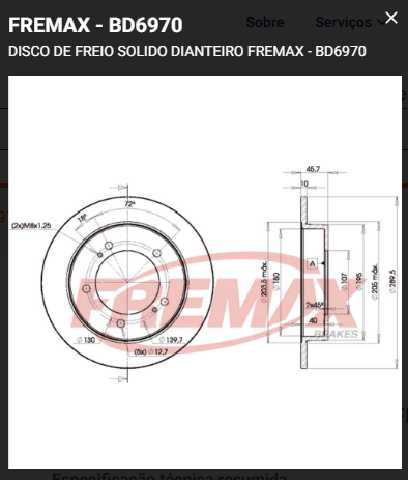 disco de freno fmx chev vitara 3p clasico bd 6970