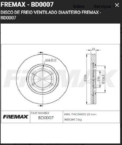 disco de freno fmx mazda bt 50 bd 0007